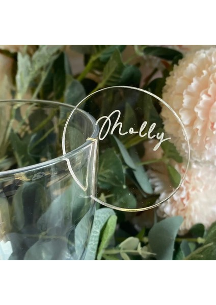 Temizle Boş 24 Adet 30/50/100 Adet Akrilik Daire Kokteyl Cam Çekicilik Yuvarlak Içecek Etiketi Boş Işaretleyici Şarap Bardağı Çekicilik Düğün Doğum Günü Partisi Dekorasyon (Yurt Dışından) modelleri