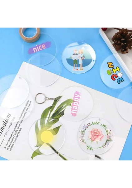 Delikli 5 cm 25 Adet 5/7.5/10/15 cm Şeffaf Akrilik Daire Boş Levha Yuvarlak Akrilik Diskler Sanat Projesi Boyama Çocuklar Dıy Zanaat 2mm Kalın Ev Dekor (Yurt Dışından) modelleri