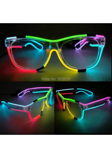 Tip 02 Çekici El Gözlük Karnaval Parti Gözlüğü Noel Paskalya Disko Glow Parti Malzemeleri Için LED Floresan Güneş Gözlüğü (Yurt Dışından)