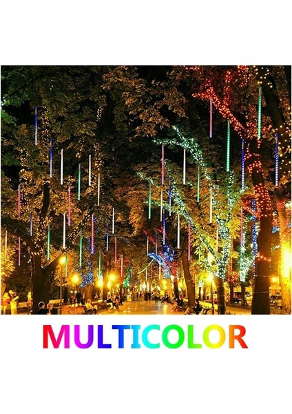 Renk Au Tak 50 cm Noel LED Meteor Yağmuru Garland Festoon Tatil Şerit Işık Sokak Dekorasyonu Için Açık Su Geçirmez Peri Dize Işıkları (Yurt Dışından)