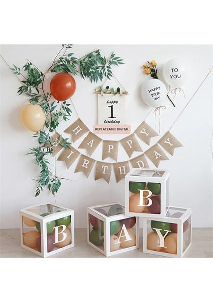 Q013 Bebeğin Ilk Doğum Günü Küçük Taze Yüz Gün Arka Plan Duvar Balonu Çocuk Parti Sahne Dekorasyonu ile Dekore Edilmiştir (Yurt Dışından) indirimleri