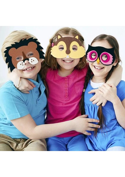 Stil 9 Göz Maskesi Komik Parti Dekorasyon Karikatür Maske Cosplay Sevimli Doğum Günü Dekor Orman Hayvan Çocuk Maskesi Pet Keçe Hayvan Şekli (Yurt Dışından) fiyatları