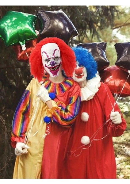 Kırmızı Göz Lateks Maske Cadılar Bayramı Partisi Cosplay Palyaço Yüz Kapak Cadılar Bayramı Partisi Kırmızı Göz Lateks Şapka Yetişkin Lateks Palyaço Maskesi (Yurt Dışından) fırsatları