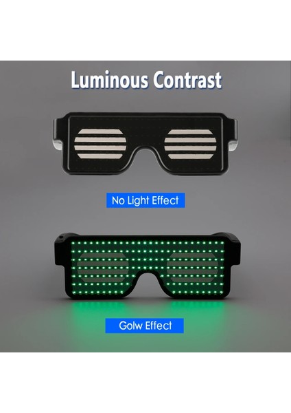 Mavi Işık 1 Adet 8 Modları Hızlı Flaş LED Işık Çubuğu Glow Parti Büyük Olay Gözlük USB Şarj Aydınlık Gözlük Noel Konseri Işık Oyuncaklar (Yurt Dışından) fırsatları