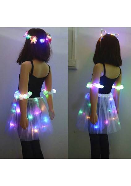 1 Adet Sihirli Değnek Kız Light Up Tutu Sihirli LED Etek Peri Kedi Kulak Tavşan Glow Kostüm Kafa Bandı Parti Cosplay Doğum Günü Hediyesi Cadılar Bayramı Düğün (Yurt Dışından) fırsatları