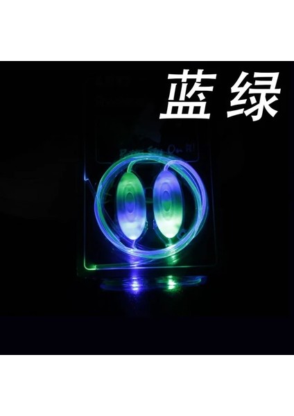Mavi Yeşil 1 Adet Çok Renkli Neon LED Işık Ayakkabı Bağcıkları Ayakkabı Askısı Parlak Çubuk Kolye Aydınlık Ayakkabı Bağı Aksesuarları Parti Malzemeleri (Yurt Dışından)