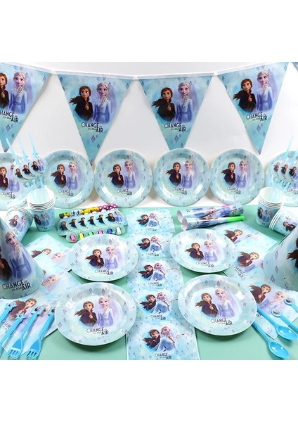 6 Adet Patlamış Mısır Kutusu Disney Dondurulmuş Prenses Tema Doğum Günü Bebek Duş Tabakları Bardak Payet Parti Dekor Çocuklar Kız Parti Malzemeleri Balon Sofra Seti (Yurt Dışından) modelleri