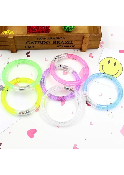 Rastgele Renk 01 10 Adet Yanıp Sönen LED Bilezik Bileklik Aydınlık Bileklik Light Up Karnaval Neon Düğün Doğum Günü Süslemeleri Çocuklar Yetişkinler Parti Lehine Oyuncaklar (Yurt Dışından) indirimleri