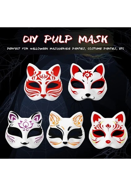 6 Adet Boş Maske 5/10 Adet Boyasız Masquerade Maskeleri Boş Kağıt Maskeleri Cadılar Bayramı Kedi Maskeleri Parti Cosplay Hamuru Masquerade Maskesi Cadılar Bayramı Dekor Için (Yurt Dışından) modelleri
