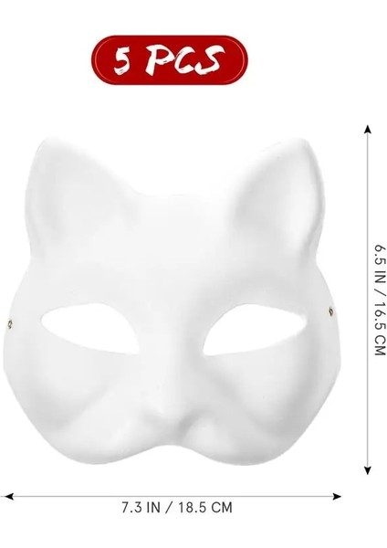6 Adet Boş Maske 5/10 Adet Boyasız Masquerade Maskeleri Boş Kağıt Maskeleri Cadılar Bayramı Kedi Maskeleri Parti Cosplay Hamuru Masquerade Maskesi Cadılar Bayramı Dekor Için (Yurt Dışından) fırsatları