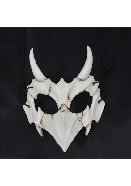 C Japon Anime Ejderha Tanrı Yarım Yüz Maskesi Cadılar Bayramı Cosplay Kostüm Prop Noel Maskesi Cadılar Bayramı Maskesi (Yurt Dışından)