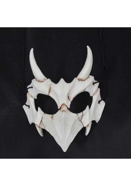 C Japon Anime Ejderha Tanrı Yarım Yüz Maskesi Cadılar Bayramı Cosplay Kostüm Prop Noel Maskesi Cadılar Bayramı Maskesi (Yurt Dışından) fırsatları