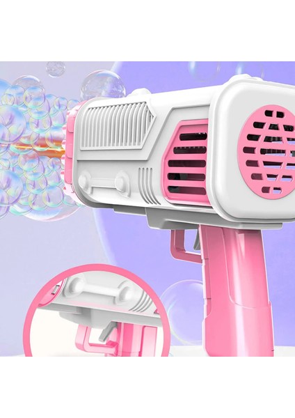 Pembe Kabarcık Tabancası Roket 36 Delik Sabun Köpüğü Makineli Tüfek Şekli Otomatik Üfleyici Işıklı Oyuncaklar Çocuklar Için Pomperos Çocuk Günü Hediyesi (Yurt Dışından) modelleri