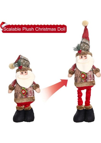 15 Noel Baba Noel Süsler Ağacı Dekor Elk Kardan Adam Peluş Noel Bebek Süslemeleri Ev Için 2023 Navidad Kolye Hediye Çocuklar (Yurt Dışından)