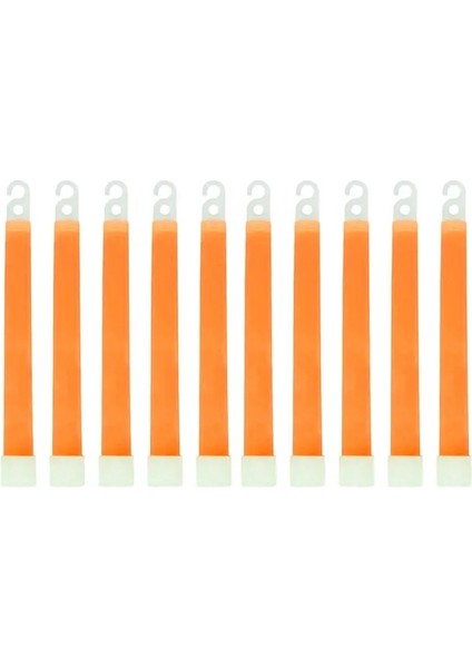10 Adet Turuncu 1-50 Adet Kızdırma Çubuğu Kanca ile 6 Inç Floresan Işık Yürüyüş Kamp Için Açık Acil Konser Parti Işığı Çubukları (Yurt Dışından)