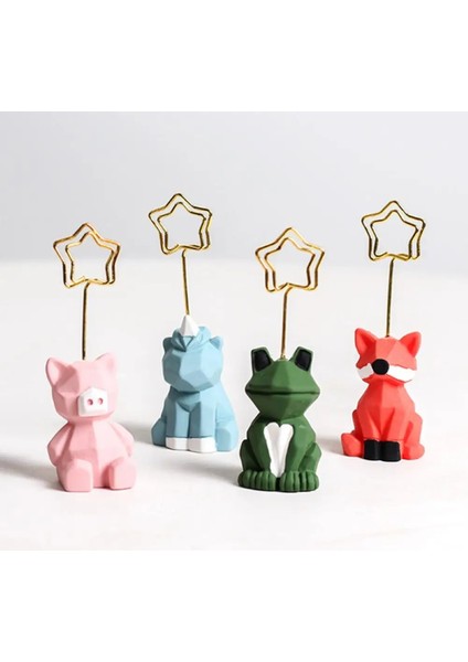 Yeşil Memo Klip Sevimli Hayvan Metal Yıldız Fotoğraf Kağıt Klip Tutucu Masa Adı Kart Memo Standı Düğün Iyilik Masaüstü Dekor Doğum Günü Hediyesi (Yurt Dışından) modelleri
