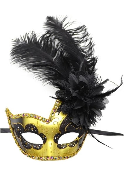 12 Kadın Kızlar Masquerade Tüy Parti Maskeleri Venedik Balo Balo Mardi Gras Cadılar Bayramı Noel Düğün Doğum Günü Hediyesi Maske (Yurt Dışından)