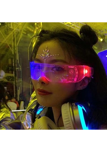 Stil G Sıcak LED Işıklı Gözlük Neon Işık Up Vizör Gözlük Bar Parti Gözlükleri Cadılar Bayramı Noel Festivali Glow Parti Dekorasyon Için (Yurt Dışından)