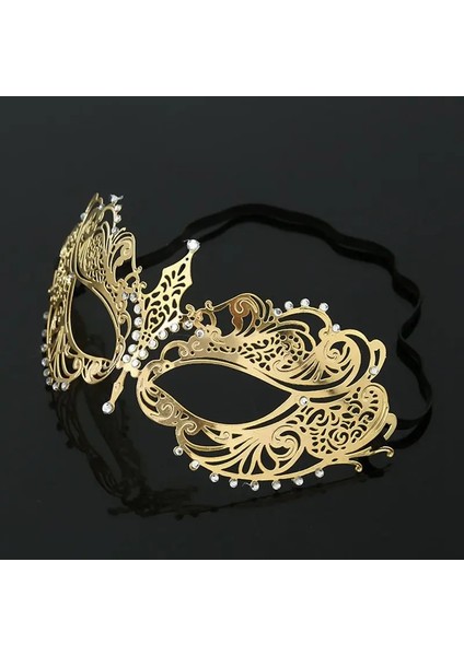 Gül Altın Yetişkin Metal Telkari Çift Kostüm Masquerade Maske Çifti Venedik Balo Balo Olay Mardi Gras Rhinestone Parti Maskesi (Yurt Dışından) indirimleri