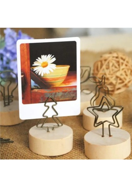 BIRD-10PCS 10 Adet/paket Yaratıcı El Sanatları Ahşap Koltuk Kart Tutucu Demir Sanat Not Tutucu Karikatür Kartvizit Tutucu Ev Dekorasyon Süsler (Yurt Dışından) modelleri