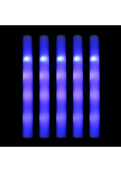 Mavi-Her Zaman 5 Pcs LED Glow Sticks Renkli Rgb Floresan Işıklı Köpük Sopa Tezahürat Tüpü Parlayan Işık Düğün Doğum Günü Partisi Malzemeleri Için Sahne (Yurt Dışından)