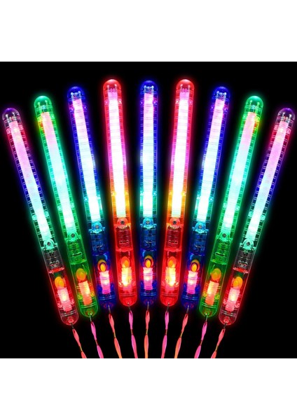 12 Adet 12 Adet Yanıp Sönen LED Değnek Çubukları Parlayan Tezahürat Değnekleri Çok Renkli Light Up Değnekleri Karanlıkta Parlayan Değnek Sopa Düğün Parti Favor Için (Yurt Dışından)