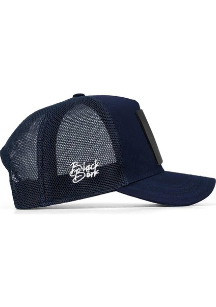 V1 Trucker Wake Up - 3 Kod Logolu Unisex Lacivert Şapka (Cap)