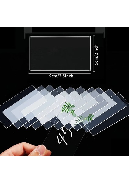 5X9X0.1 cm 50 Adet Şeffaf Akrilik Düğün Masa Ayarı Için Yer Kartları, Dikdörtgen Akrilik Boşluklar Plaka, Akşam Yemeği Partileri Için Oturma Isim Kartları (Yurt Dışından) fiyatları