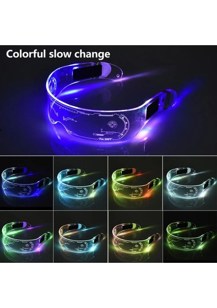 Bir LED Işıklı Gözlük El Yanıp Sönen Neon Bar Parti LED Gözlük Light Up Gözlük Rave Kostüm Partisi Dekoru Dj Güneş Gözlüğü Parti Dekoru (Yurt Dışından) modelleri