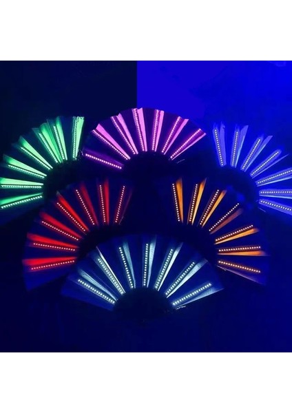 Sarı Askı Glow Katlanır LED Fan Dans Işıkları Fan Gece Gösterisi Floresan Bar Gece Kulübü Parti Hediyeler Karanlıkta Glow Cadılar Bayramı Dekorasyon (Yurt Dışından) modelleri