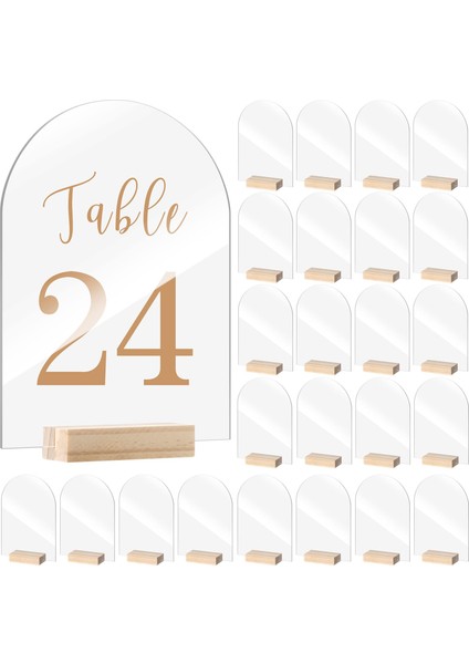 14X10CM Sadece Kartlar 10 Adet Arch Akrilik Tabela Seti Boş Şeffaf Akrilik Levha Yuvarlak Üst Ahşap Yer Kart Sahipleri Düğün Için Akrilik Masa Kartları (Yurt Dışından)