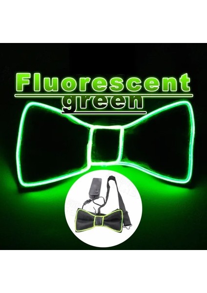 Neon Yeşil Papyon Caz Dansçısı Tel Parlayan Çizgiyi Tercih Ediyor Beyefendi Kap Çekici Çılgın LED Şerit Neon Silindir Şapka Kravat Olay Düğün Parti Malzemeleri (Yurt Dışından) fiyatları