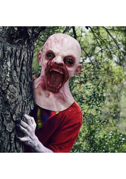I Hareketli Çene Tam Kafa Kafatası Maskesi Cadılar Bayramı Partisi Maskesi Korku Kask Korkunç Maske Masquerade Tatil Partisi Dekorasyon Maskara (Yurt Dışından) indirimleri