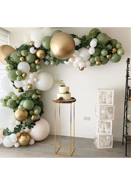 Altın Yaprak Seti Çok Stil Avokado Yeşil Balonlar Garland Arch Kiti Retro Yeşil Chorme Altın Lateks Globos Doğum Günü Noel Düğün Parti Dekorları (Yurt Dışından)