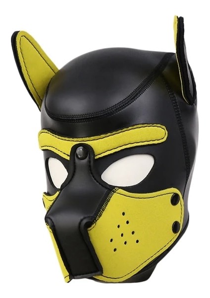 XLYELLOW60-68CM Xl Kodu Yepyeni Artış Büyük Boy Köpek Cosplay Yastıklı Kauçuk Tam Kafa Kaput Maskesi Kulaklı Erkekler Kadınlar Için Köpek Rol Oynamak (Yurt Dışından)