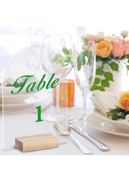 B 10 Adet 5/10 Set Akrilik Burcu Şeffaf Masa Işareti Standı Ile, Boş Masa Numarası Düğün Olay Parti Restoran Centerpieces Dekor Için Standı (Yurt Dışından)