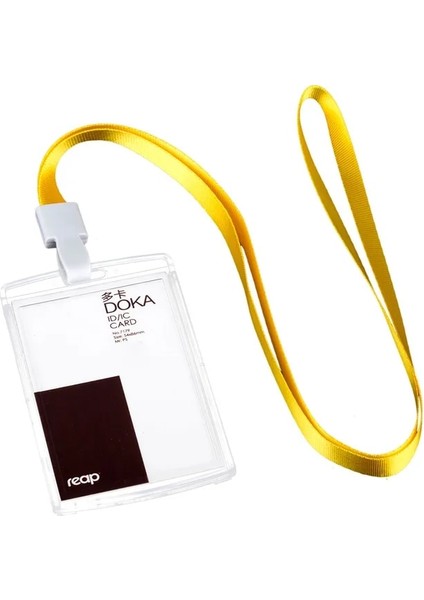 Sarı VERTICAL7179 Ps Reap 7179 86*54MM Kordon ile Kimlik/ic Kart Tutucu Etiket Rozeti Çocuklar Için Adı Labelschool Kamp Ofis Iş (Yurt Dışından)