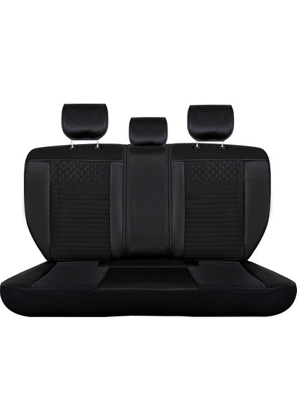 Jeep Comander Lüx Deri Oto Koltuk Kılıfı 5'li Set Tam Takım Urban Tam Siyah