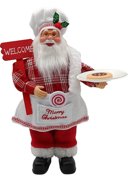 Standing Chef Santa Claus Christmas Restaurant Decoration Christmas Party Scene Decoration Dekorasyon Dekorasyon Dekorasyon (Yurt Dışından)