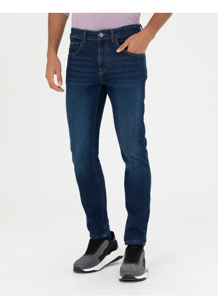 Pierre Cardin Erkek Lacivert Slim Fit Jean Pantolon 50278200-VR033