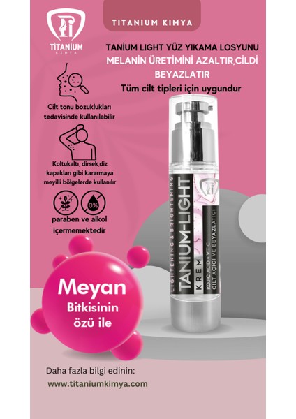 Tanıum Lıght Cream- Tanıum Lıght Beyazlatıcı Krem 50 ml