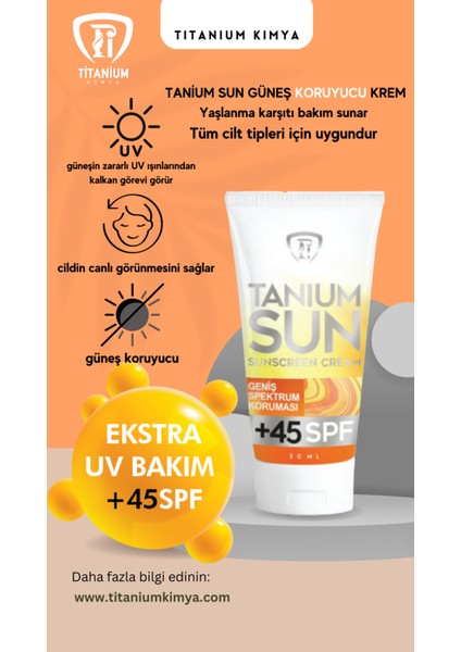 Tanıum Sun +45 Spf Cream-Tanıum-Sun +45 Spf Güneş Koruyucu Kremı 50 ml