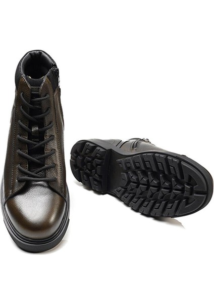 16270 Erkek Haki Hakiki Deri Casual Bot indirimleri