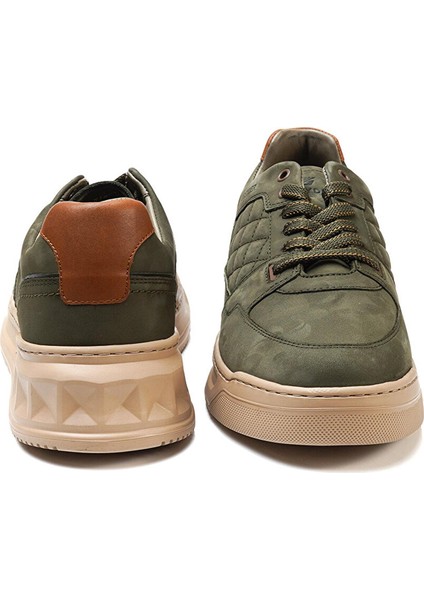 17002 Hakiki Deri Erkek Sneaker Ayakkabı Haki indirimleri