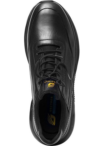 16492 Siyah Erkek Hakiki Deri Casual Ayakkabı fırsatları