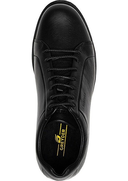 00240 Erkek Siyah Hakiki Deri Comfort Ayakkabı fırsatları