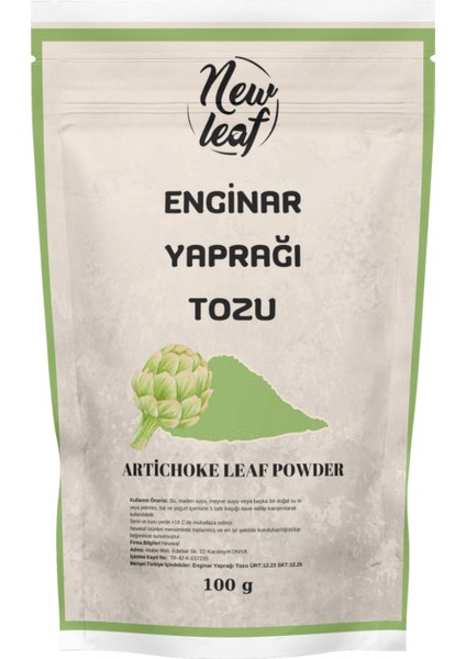 Enginar Yaprağı Tozu 100 G