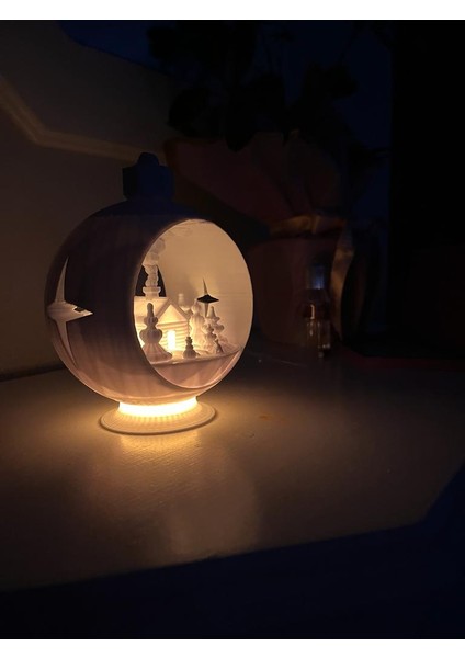 Yılbaşı Hediyelik Kardan Küre Gece Lambası