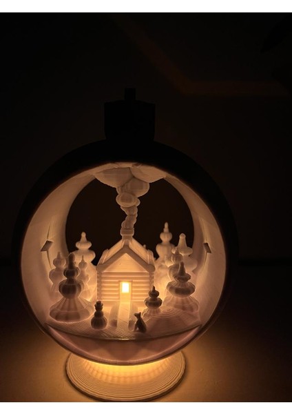 Yılbaşı Hediyelik Kardan Küre Gece Lambası