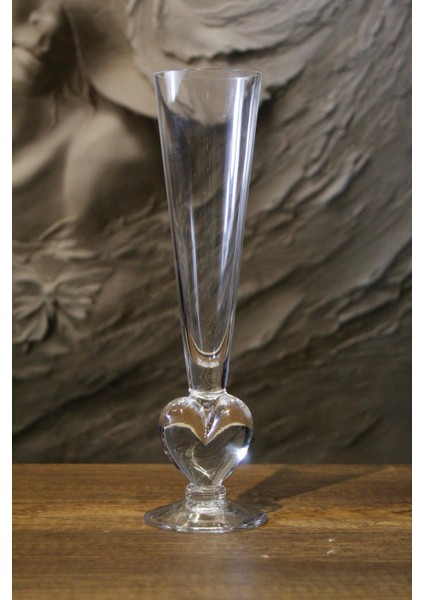 El Imalatı Kristal Kalp Figürlü Vazo 1 Adet 21536